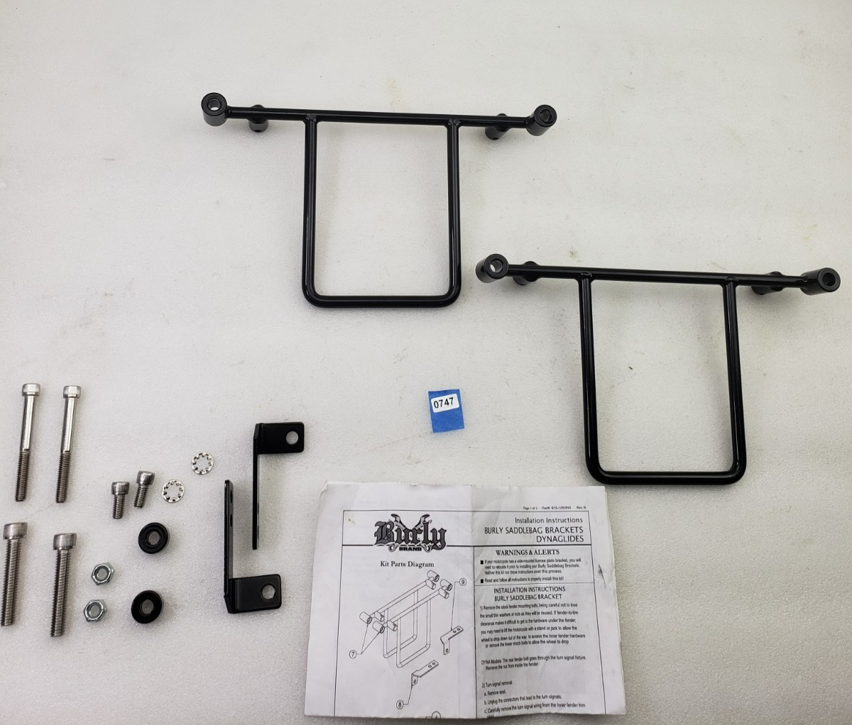 Burly Brand 3521-0007 Saddlebag Mounting System for 06-17 Harley Dyna FXD Models0