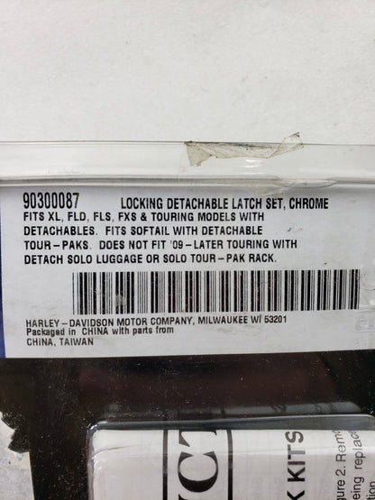 Genuine Harley-Davidson 90300087 Multi-Fit Locking Detachables Latch Set Chrome5