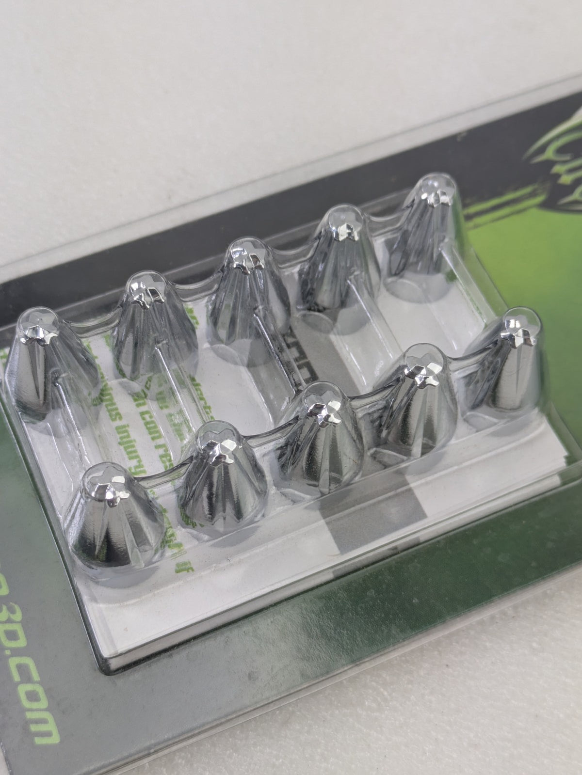 Ciro 70013 Push On Chrome Spike Style Bolt Caps 1/4" *NEW* Pack Of 102