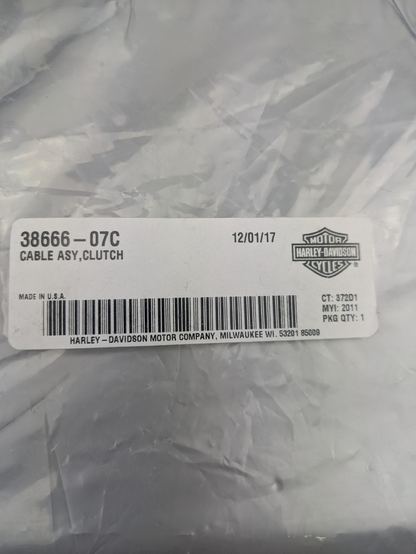 Genuine 2009-2014 Harley-Davidson Softail Clutch Cable Assembly 38666-07C6