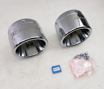 Rinehart 900-0101 4" Classic Chrome End Cap for 95-Up Touring Models (Pair)0