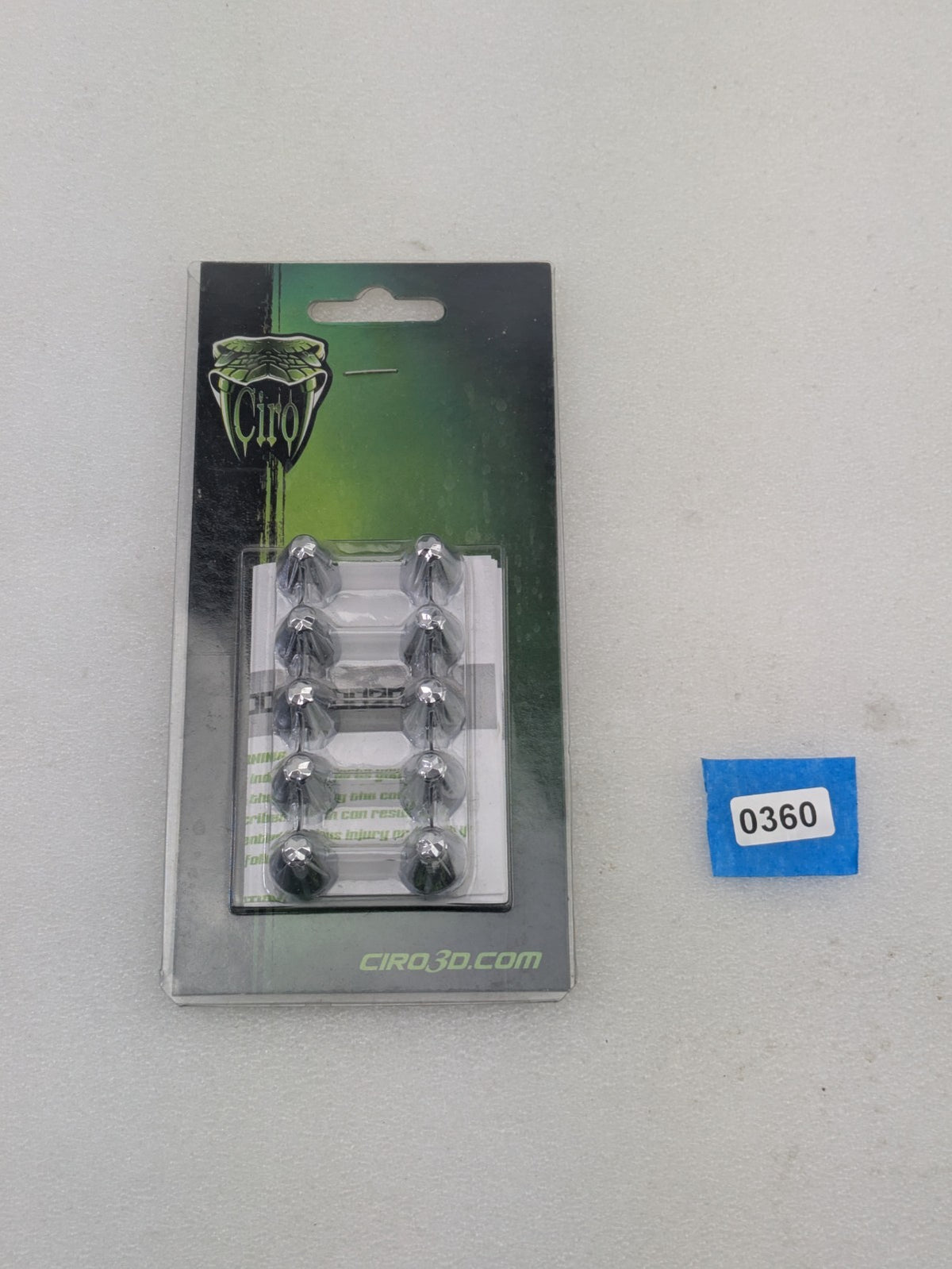 Ciro 70013 Push On Chrome Spike Style Bolt Caps 1/4" *NEW* Pack Of 100