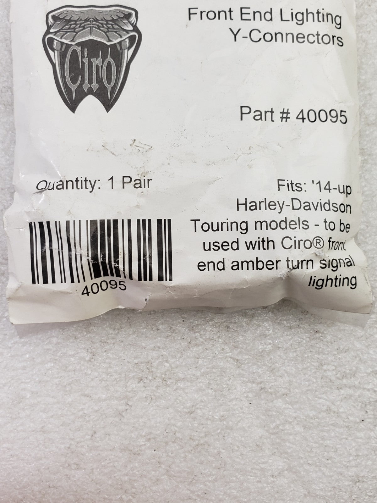 Ciro 2120-1154 / 40095 Front End Lighting Y-Connectors for Electra & Road Glide4