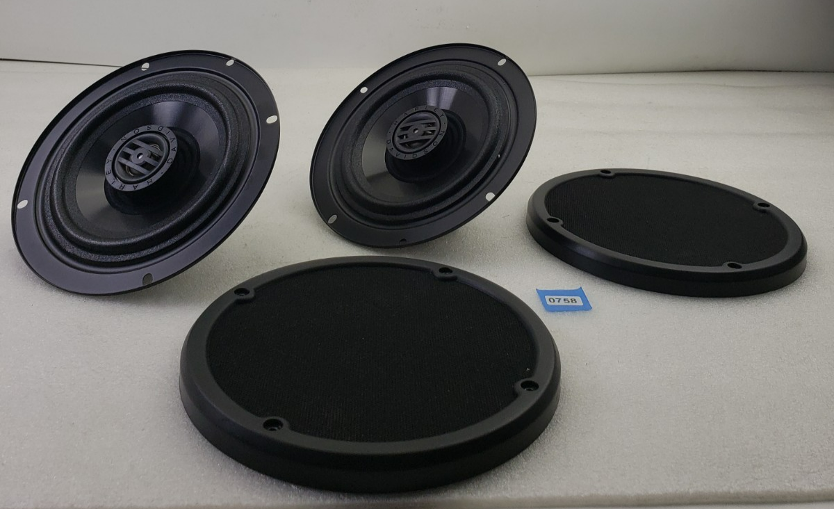 OEM Harley-Davidson 76000819A Tour Pak Speaker Grille Audio Speaker Pair Set0