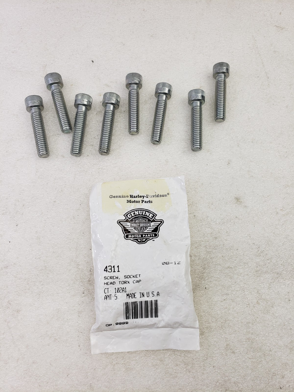 Harley-Davidson 4311 Screw 3/8"-16 x 1-5/8" Grade 8 Torx Socket Head Cap 8-Pack0