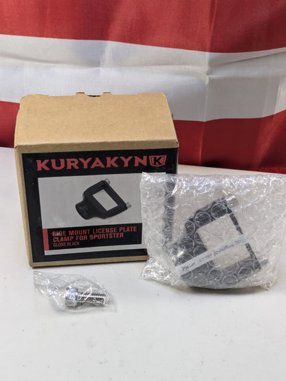 Kuryakyn 3119 - Side Mount License Plate Holder Clamp 86-23 XL Sportster Models1