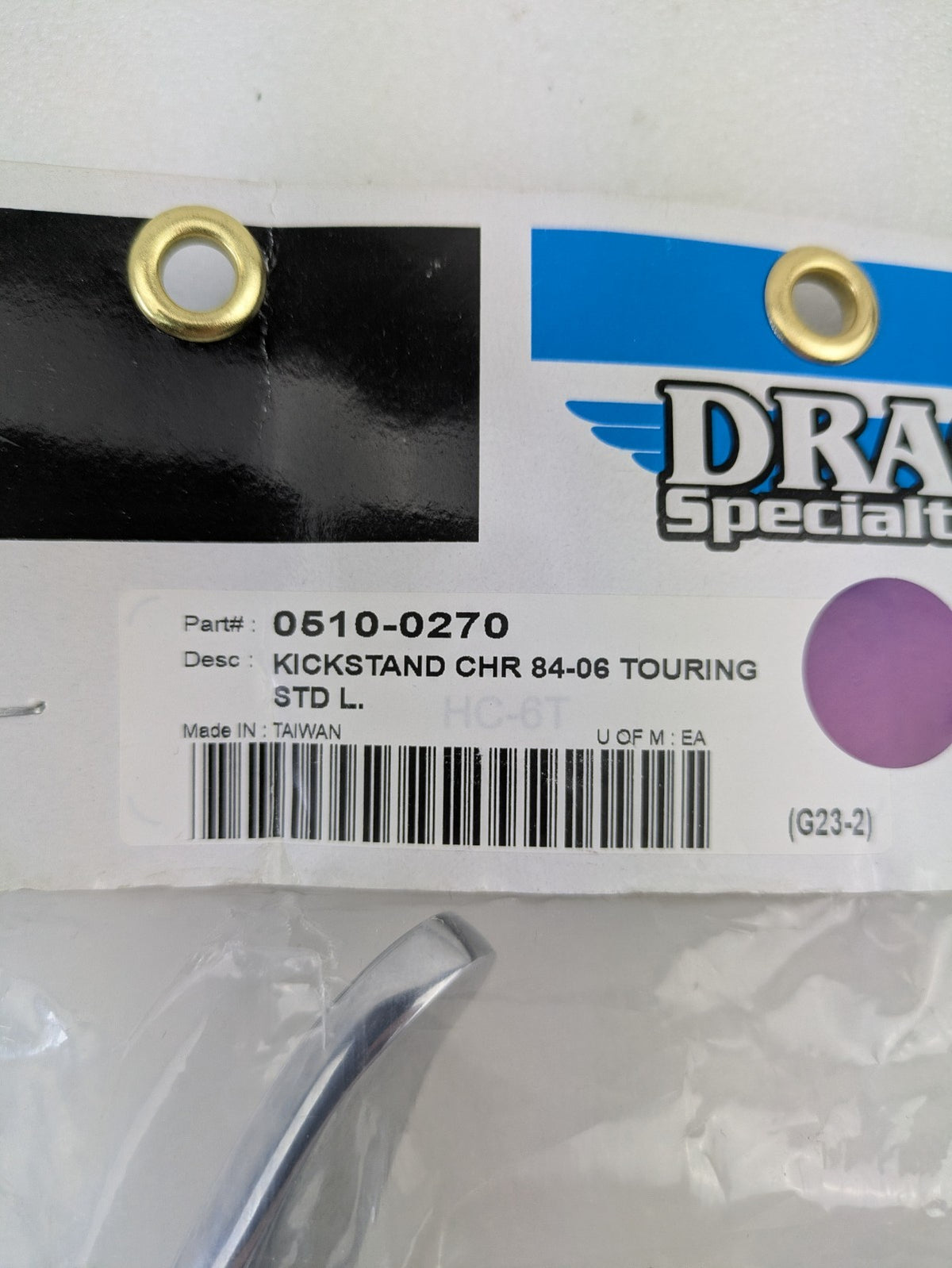 Drag Specialties For Harley Chrome Kick Stand Replaces 50075-83 / 50075-91A1