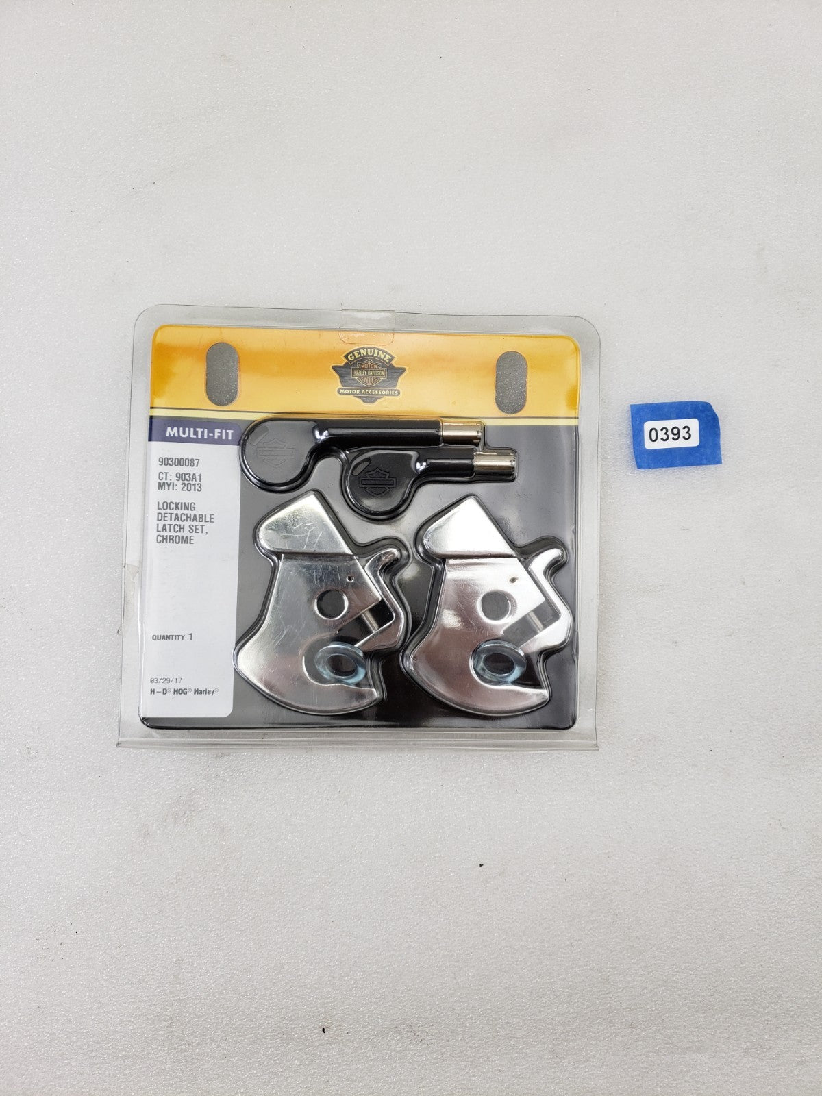 Genuine Harley-Davidson 90300087 Multi-Fit Locking Detachables Latch Set Chrome0