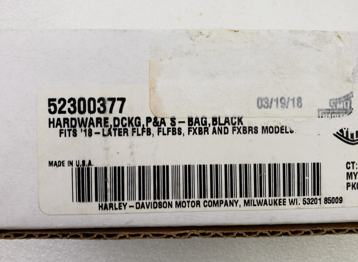 Genuine OEM 2018+ Harley-Davidson 52300377 HoldFast Docking Hardware Kit Black1