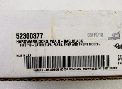 Genuine OEM 2018+ Harley-Davidson 52300377 HoldFast Docking Hardware Kit Black1