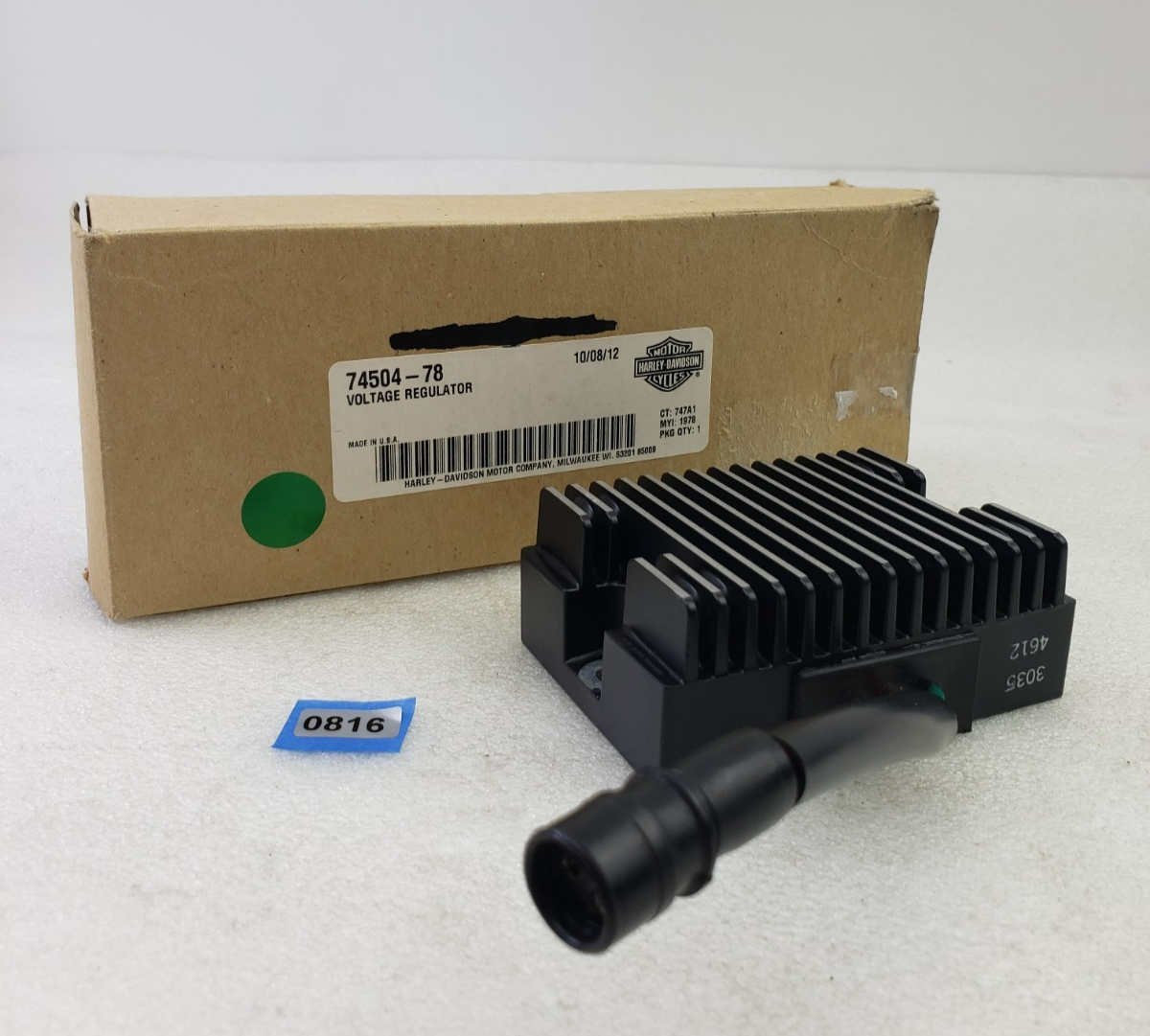 Harley-Davidson 74504-78 Voltage Regulator Rectifier XLCH Sportster OEM0