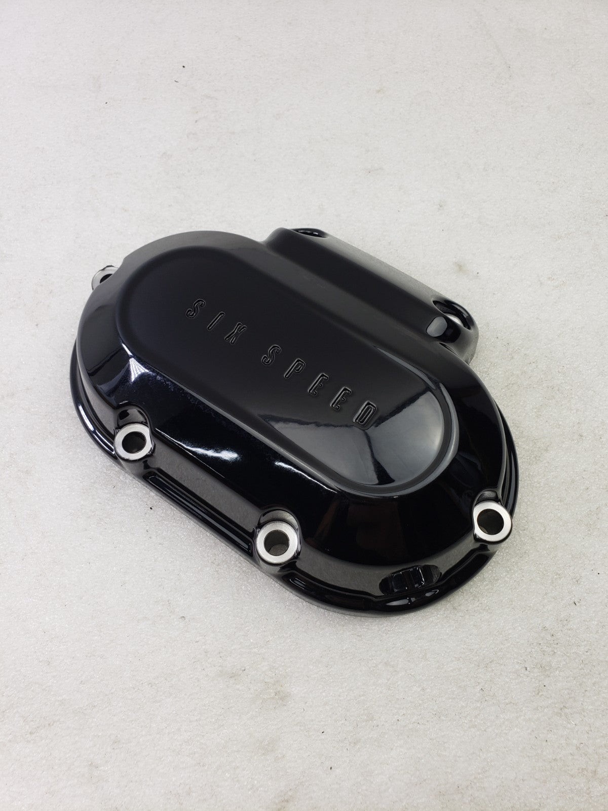 Harley-Davidson OEM 37193-11 Gloss Black Transmission Side Cover 2007+ 6 Speed2