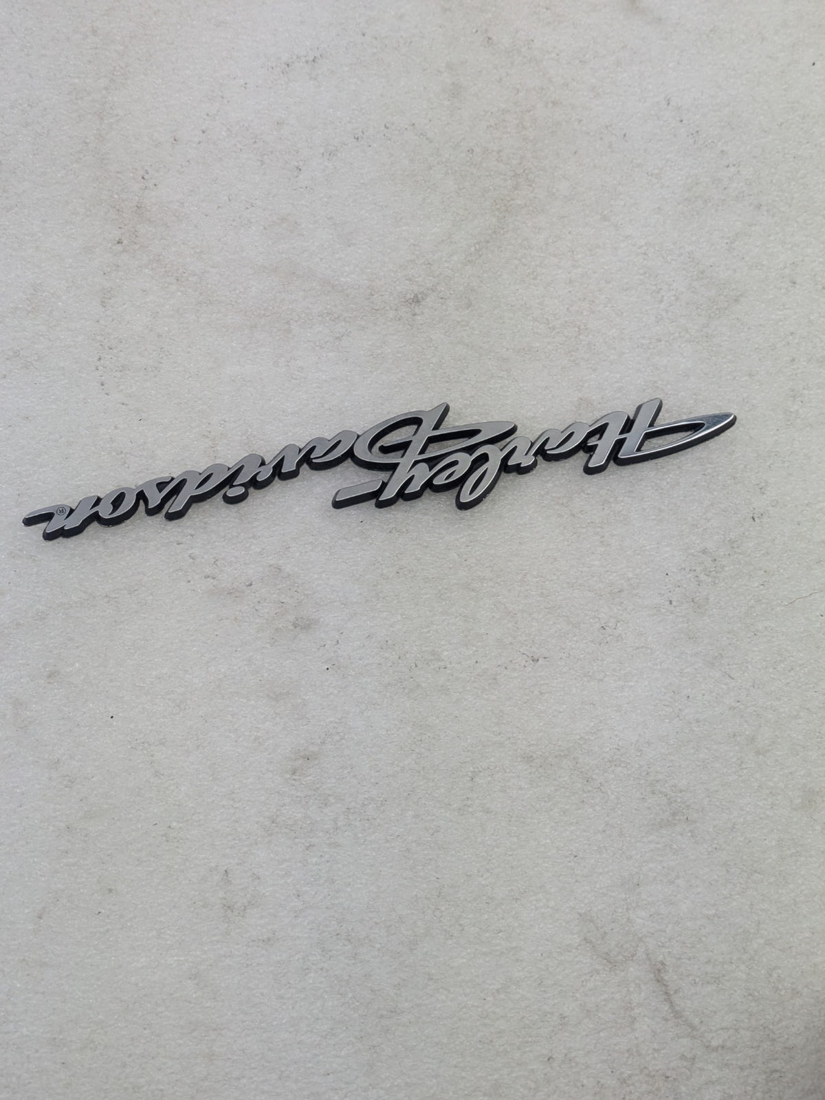 Genuine OEM Harley-Davidson Tri-Glide Trike Trunk Emblem Script Stick On3