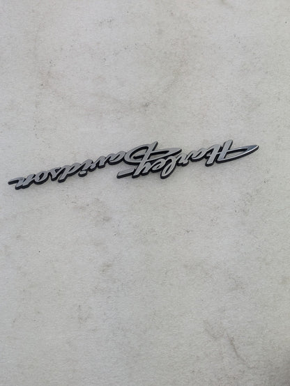 Genuine OEM Harley-Davidson Tri-Glide Trike Trunk Emblem Script Stick On3
