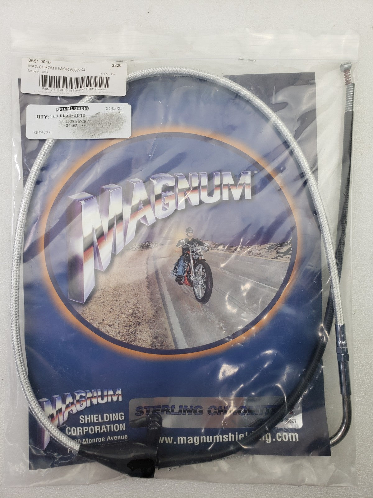 Magnum 0651-0010 / 3428 Sterling Chromite II Braided Idle Cruise Cable 38-1/4"0