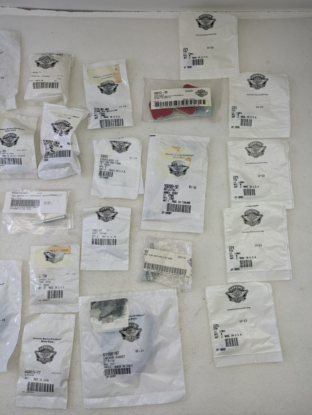 Huge Harley Davidson Hardware Lot Bolts Screws Washers Mixed Assortment New Bags1