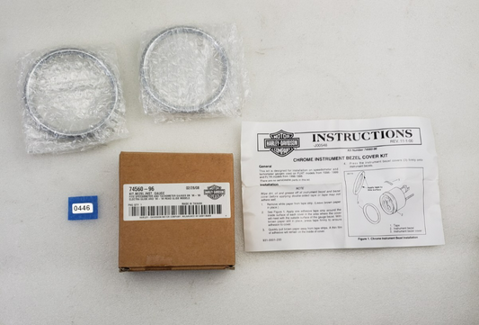Harley-Davidson 74560-96 Chrome Instrument Bezel Kit for 1996-99 Electra Glide0