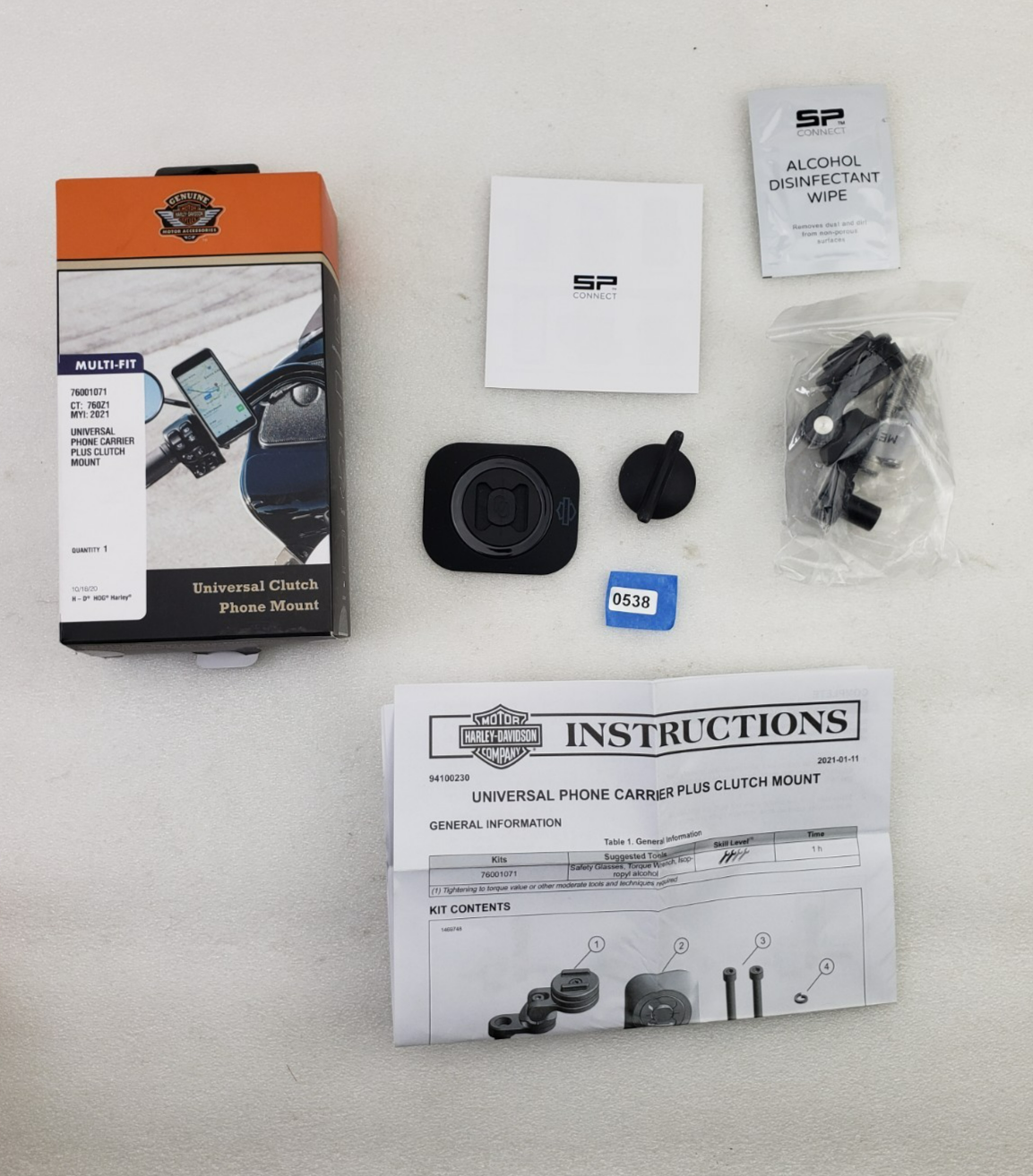 Genuine Harley-Davidson 76001071 Universal Phone Carrier With Clutch Mount0