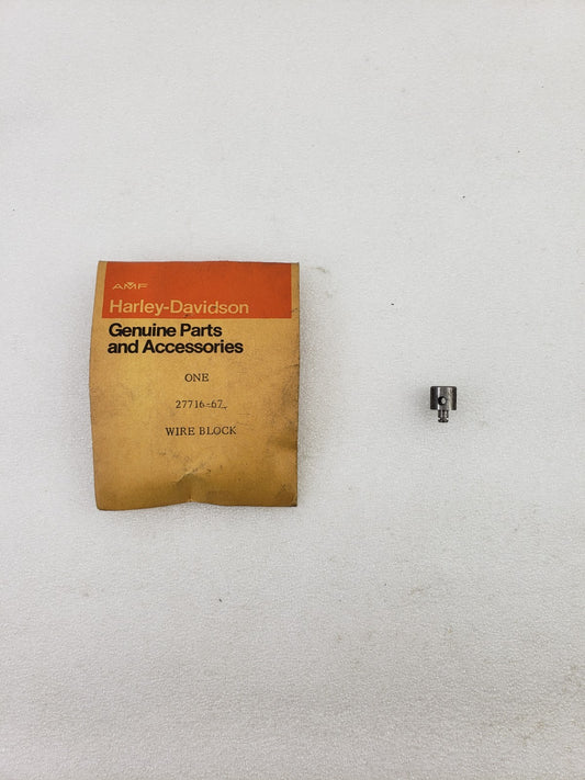 Genuine AMF Harley-Davidson 27716-67 Wire Block Choke Lever NOS Electra Glide XL0