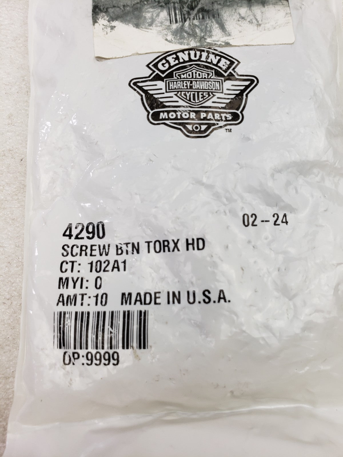 Harley-Davidson 4290 Screw  3/8"-16 x 1-1/4" Grade 5 Torx Button Head QTY 103