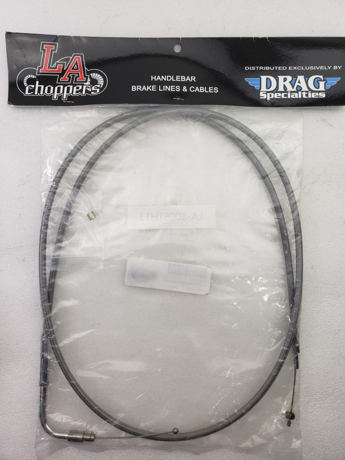 LA Choppers 0650-1415 / LA-8005TH13 Stainless Braided 51-1/2" Throttle Cable0