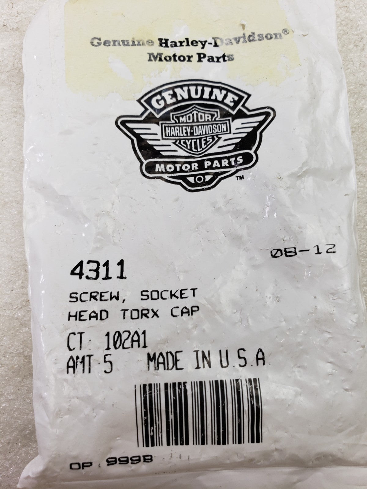 Harley-Davidson 4311 Screw 3/8"-16 x 1-5/8" Grade 8 Torx Socket Head Cap 8-Pack1
