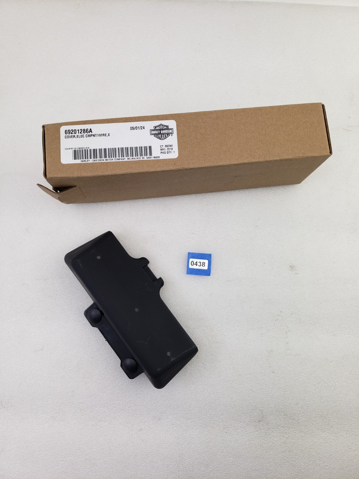 Genuine OEM Harley Davidson Black Electric Component Cover 692012860