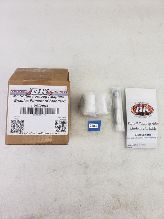 M8 Softail Footpeg Adapters - Enables Fitment of Standard Footpegs DK-M8-SFT-FPA0