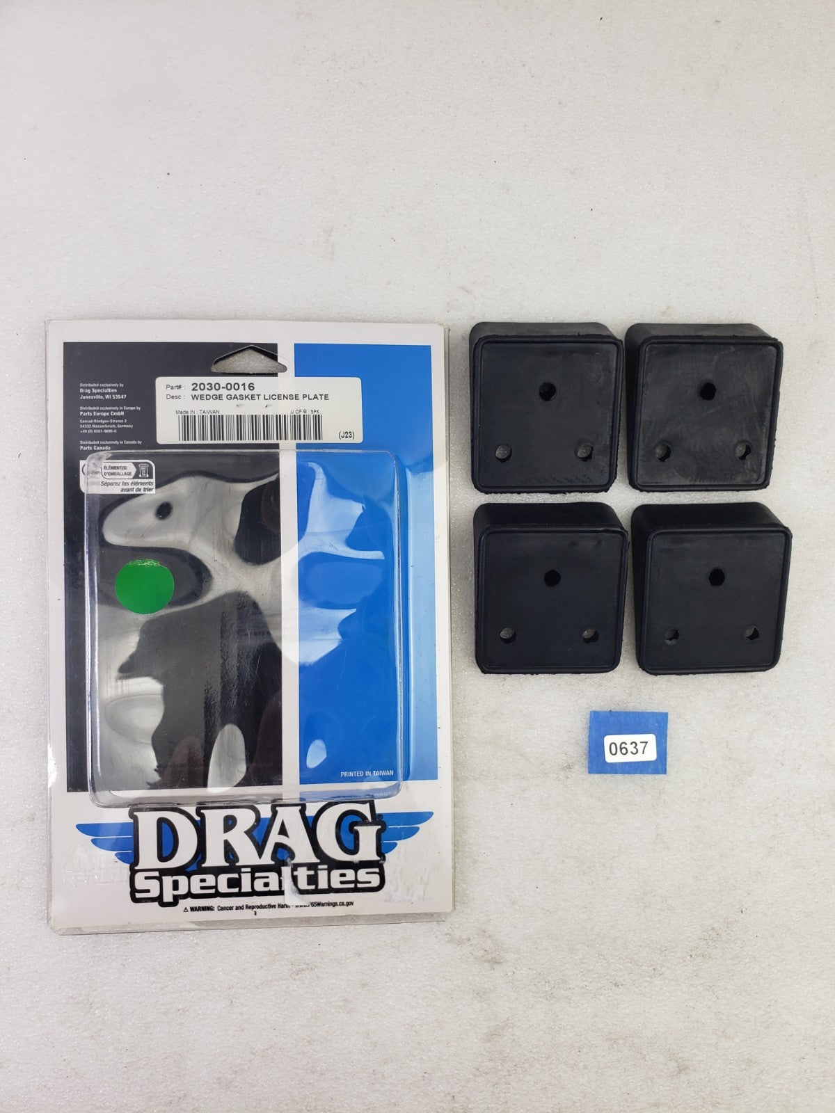Drag Specialties 2030-0016 Rear License Plate Mounting Wedge Gasket Rubber QTY 40