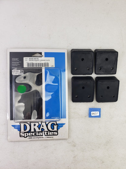 Drag Specialties 2030-0016 Rear License Plate Mounting Wedge Gasket Rubber QTY 40