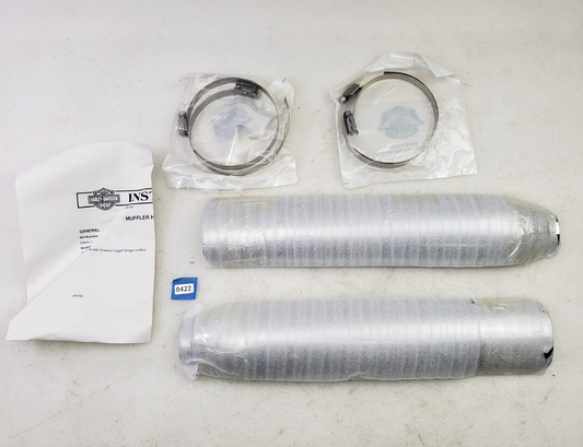 Harley 64806-07 Screamin' Eagle Chrome Shield Kit Street Shotgun Style Mufflers0