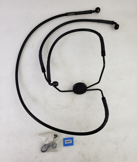 Russell 1741-3615 / R08781BC Front Brake Line Kit +8" 2008-13 FL Touring Models0